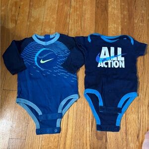 Nike Kids Navy and Blue Bodysuit Set